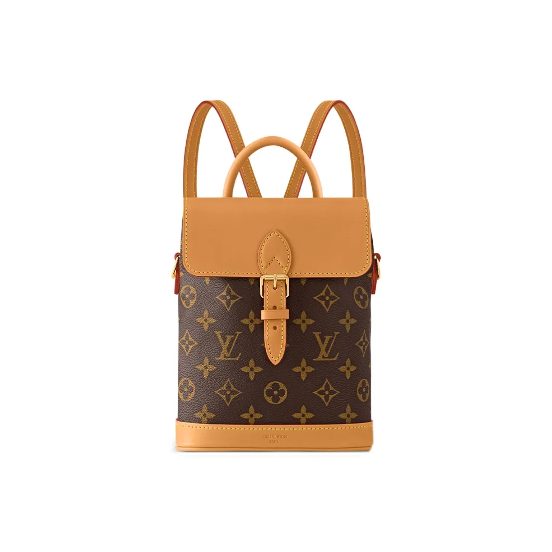LOUIS VUITTON Coated Canvas Backpack Mini Women's Dark Brown & Rita Brown