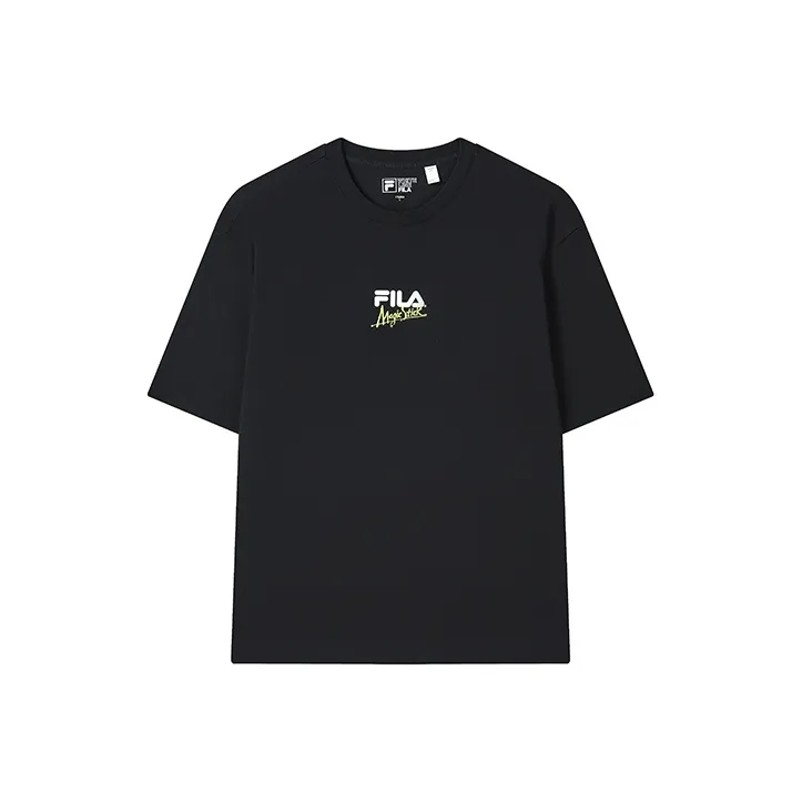 FILA X Magic Stick Joint Series Глубокий черный Унисекс Футболка