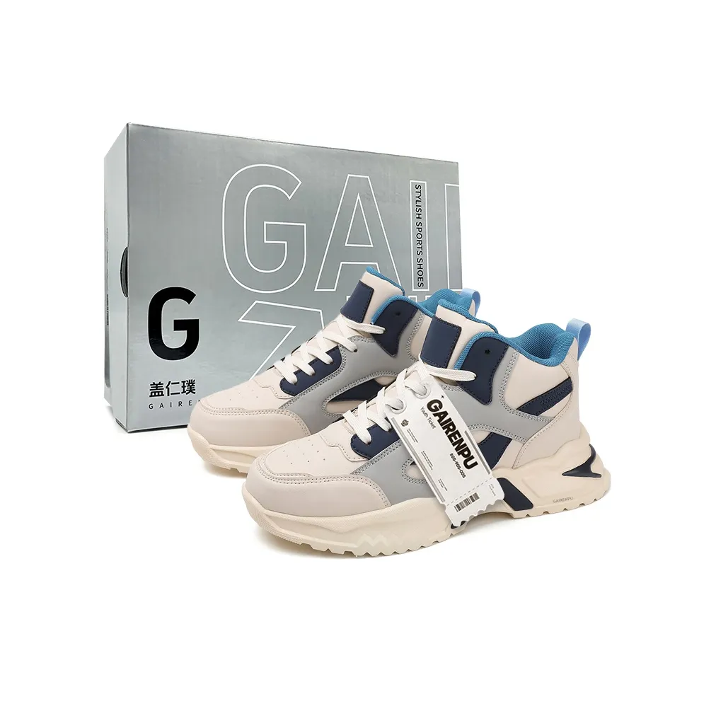Gai Renpu Slip Resistant Water Resistant And Wear Resistant High Top Skateboard Shoes Men's