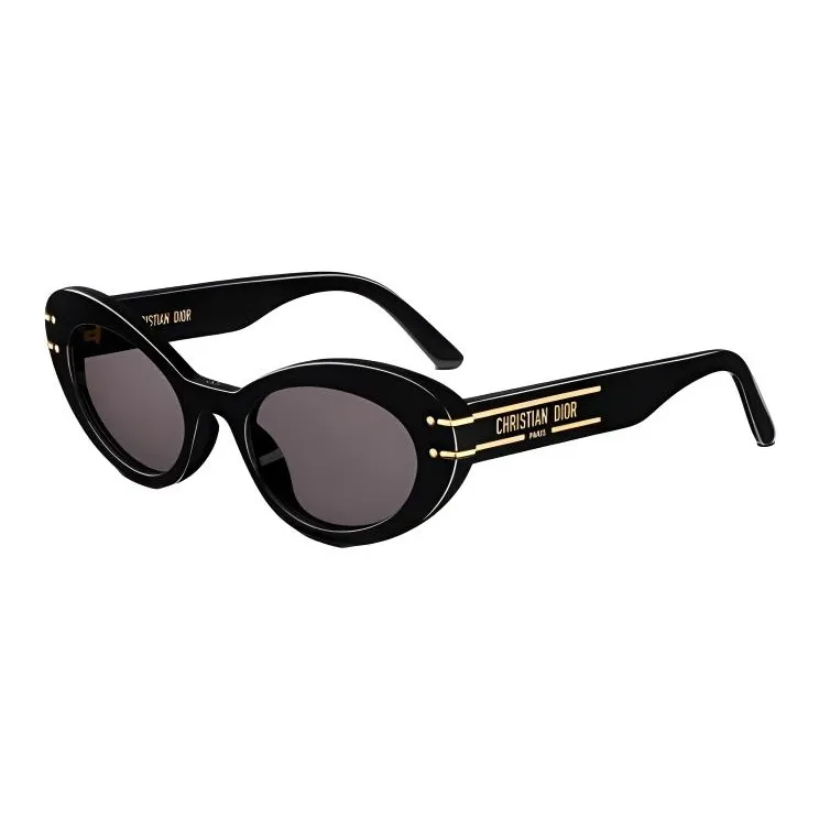 DIOR Ацетат OVAL SUNGLASSES Женские Черный
