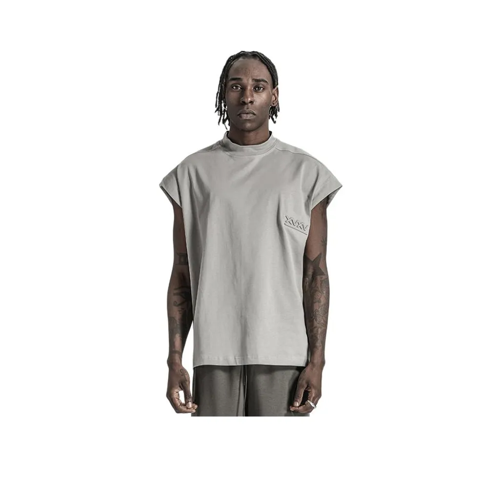 NORVINCY Comfortable And Breathable Moisture Wicking 100% Cotton 3D Embossed Sleeveless T Shirt Unisex