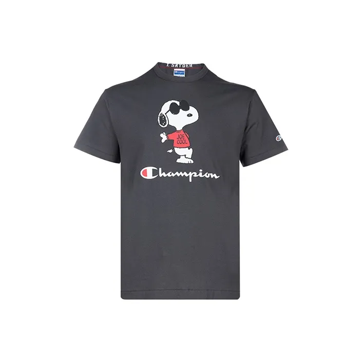 Champion X PEANUTS SS22 T-Shirt US Version Men's Dark Gray