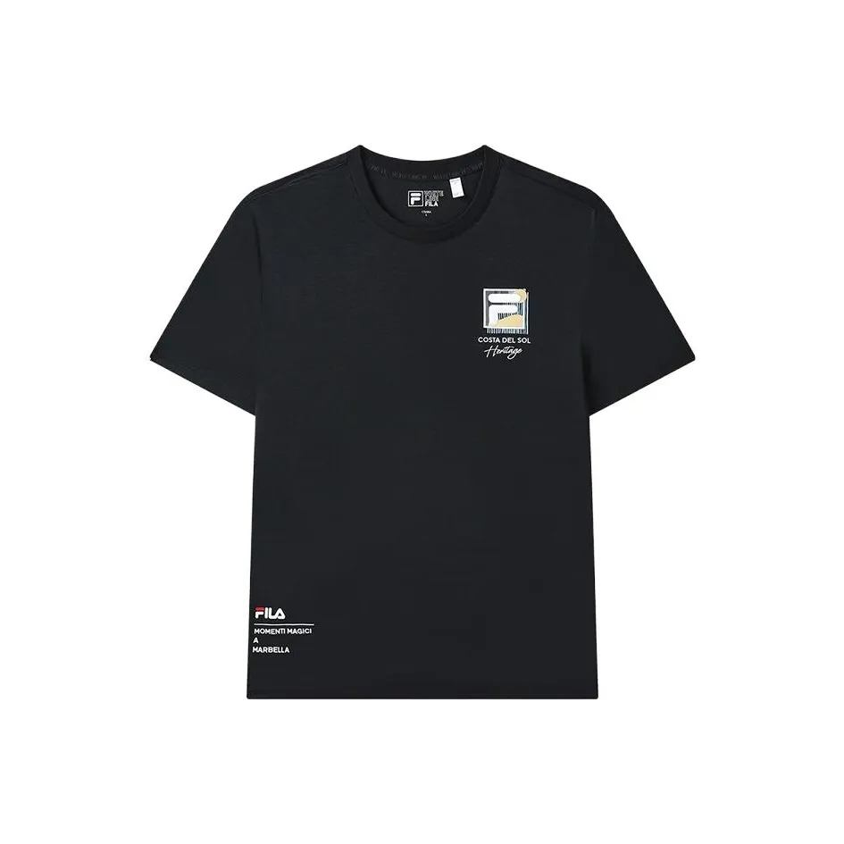 FILA Set in Sleeve T Shirt Men's Jet Black