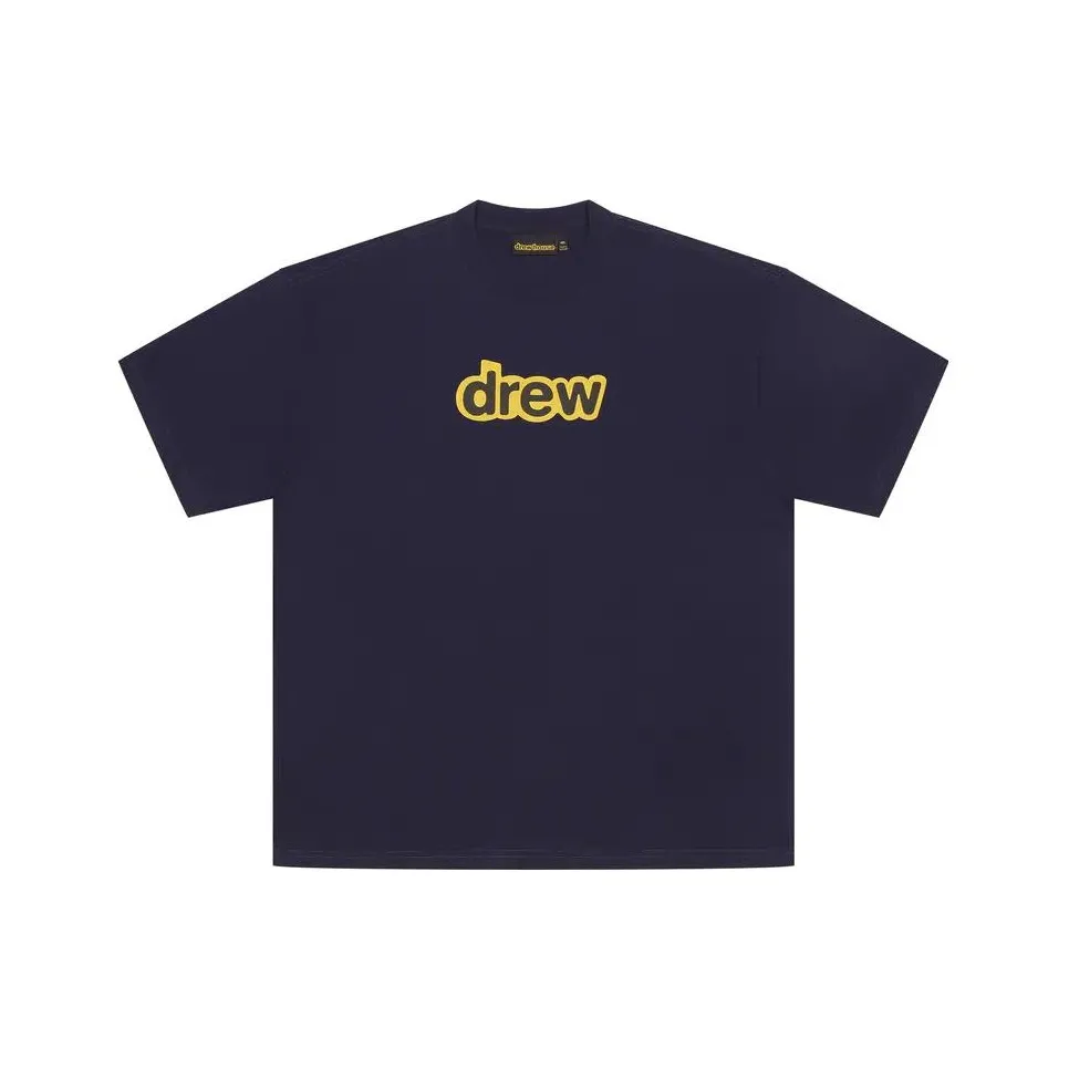 Drew House Letter Logo Series T-Shirt Унисекс Темно-Морской Синий