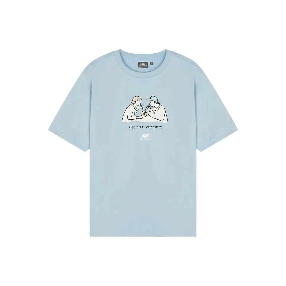 New Balance совместная футболка T Рубашка Unisex Light Синий