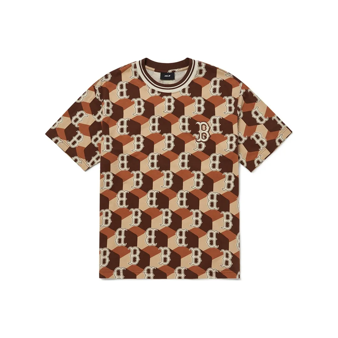 MLB Boston Red Sox футболка корейский стиль унисекс коричневый