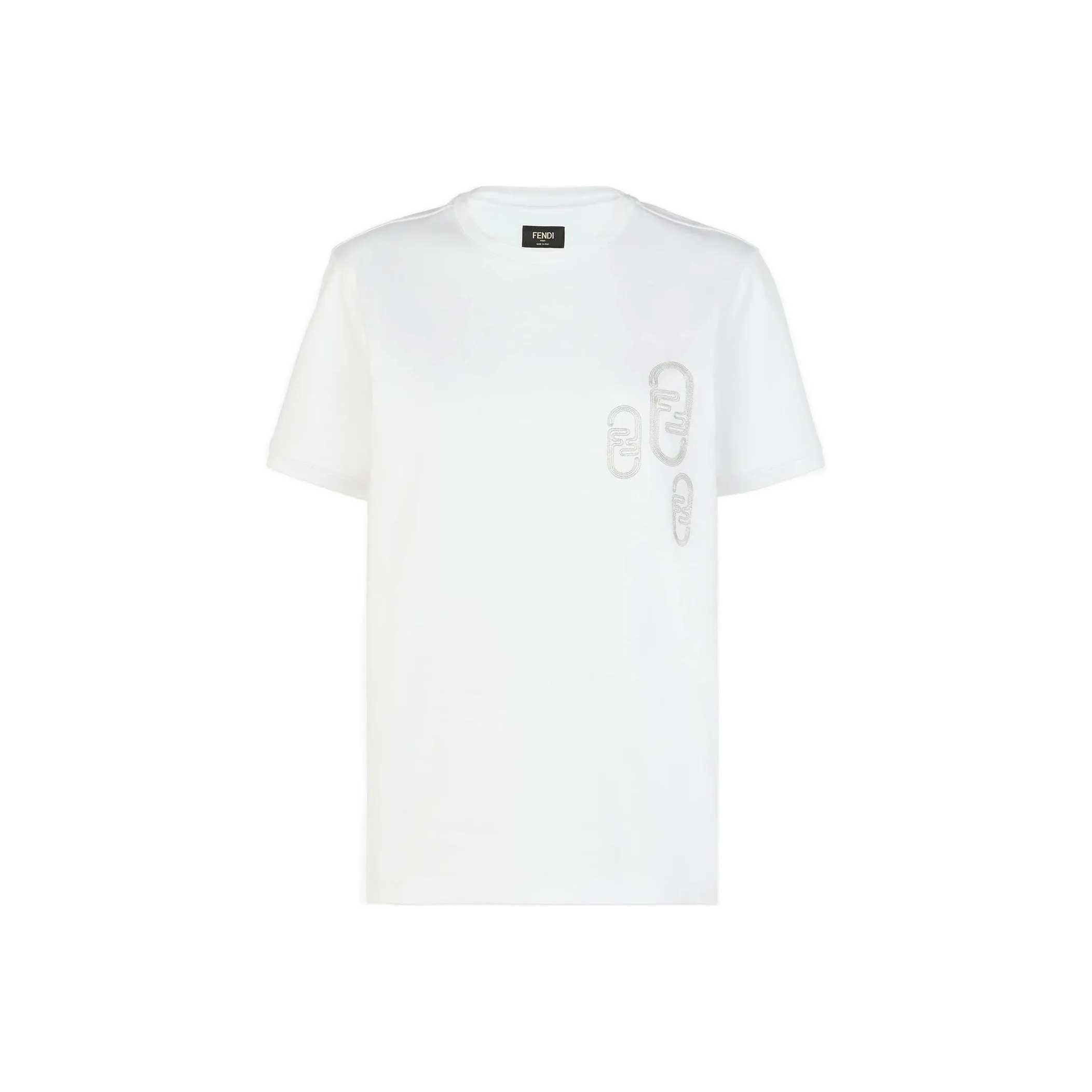 Fendi Белая Мужская T-рубашка