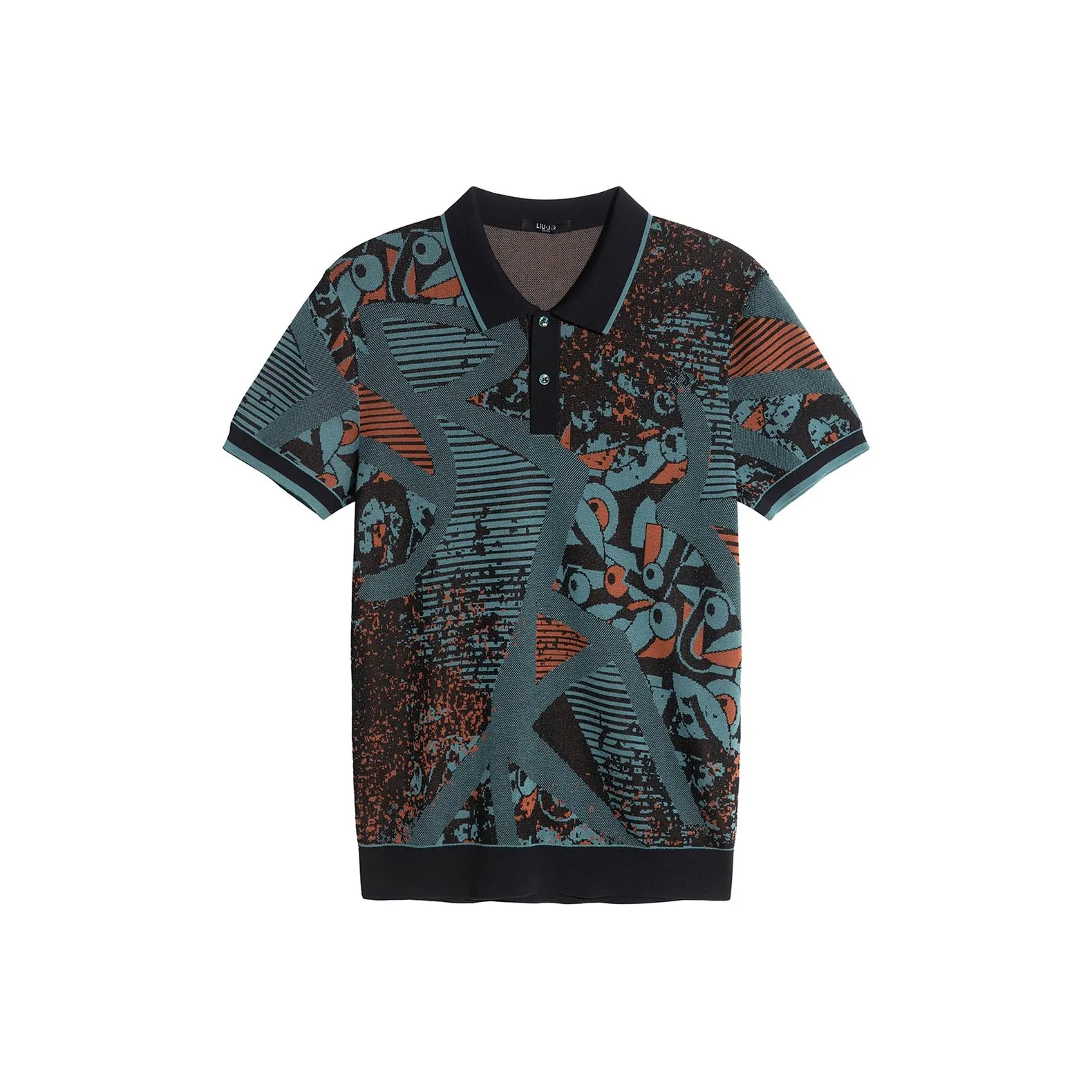 LIU·JO UOMO T Рубашка Мужская Зеленая Оранжевая