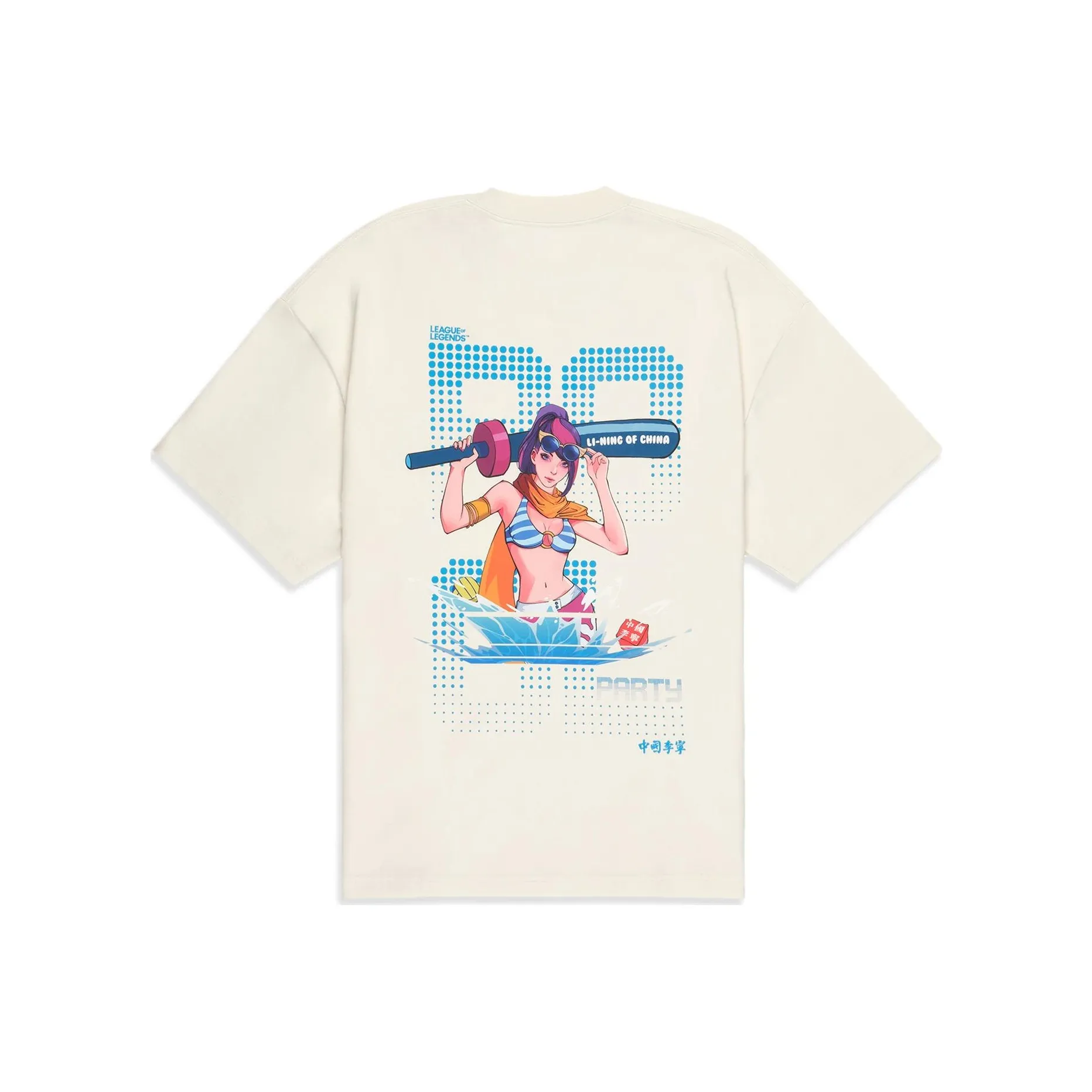 Lol X LiNing T Shirts Unisex Ecru