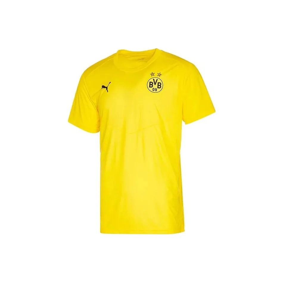 PUMA Dortmund Warm up T Shirt Men's Yellow