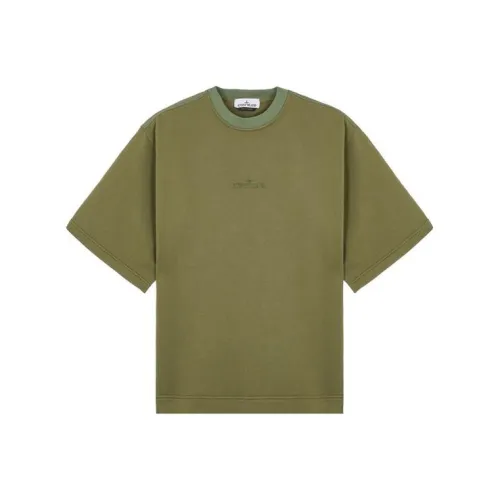 STONE ISLAND Смешанная ткань HYPE TC SERIES Армейский зеленый Мужские рубашки