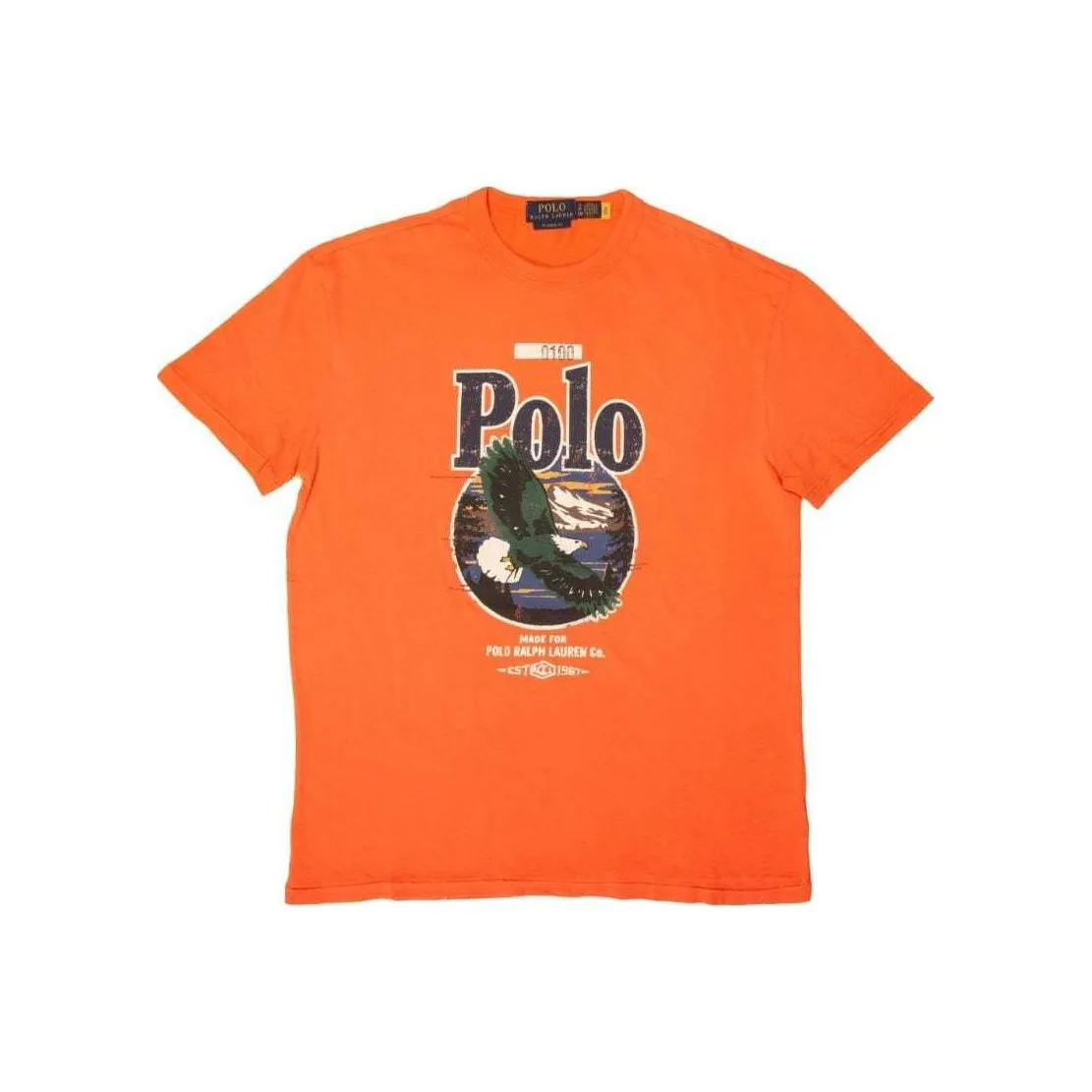 Polo Ralph Lauren T-рубашка мужская цвет морковный апельсин