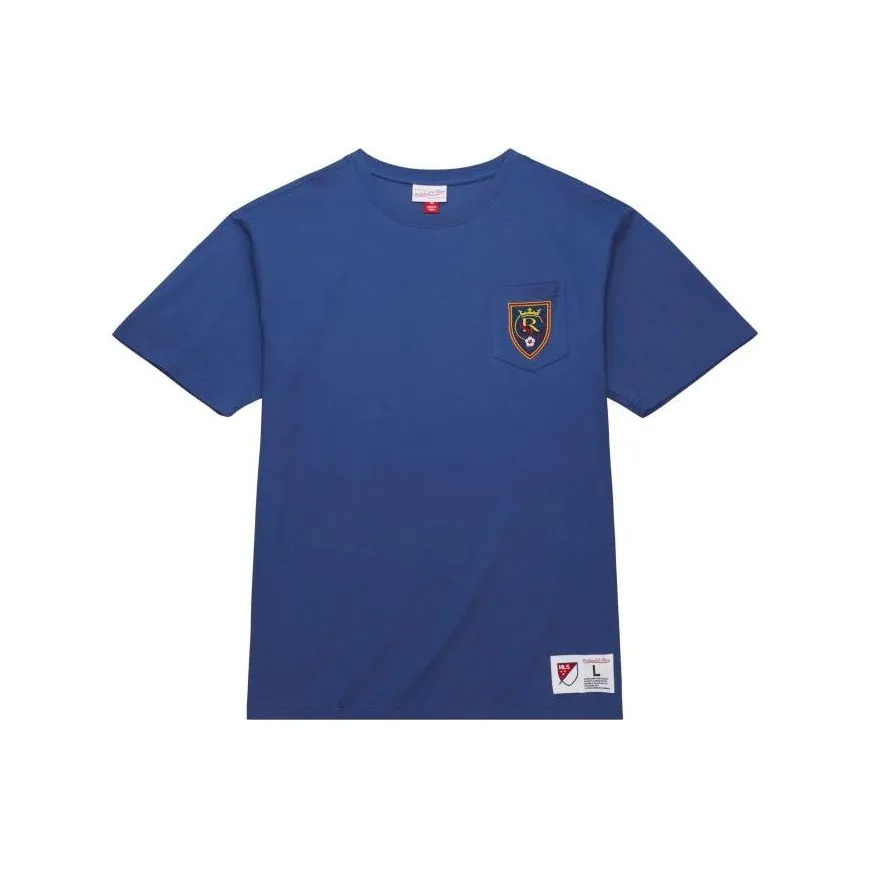 Mitchell Ness Blue Men's T-Shirts Mitchell Ness Синие Мужские Футболки