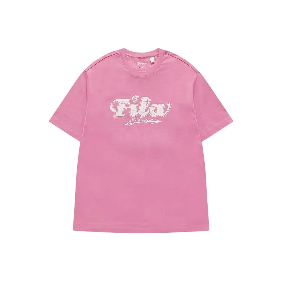 FILA FUSION T Shirt Unisex Begonia Barbie Pink