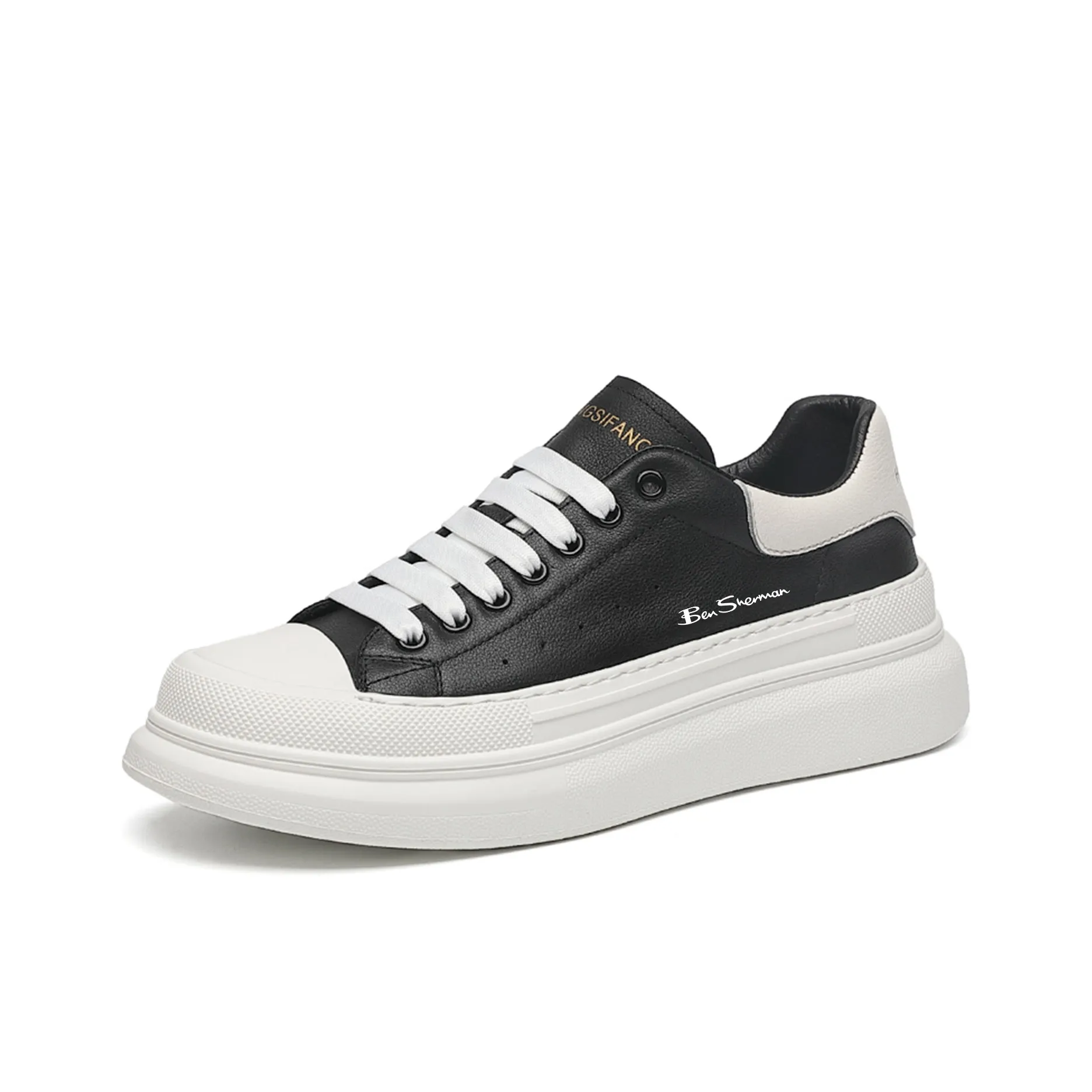 BEN SHERMAN Slip Resistant, Balance, Lightweight Low Top Skateboard Shoes Men's