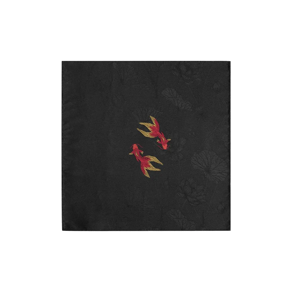 WILLIAM MILTON Тутовый шелк Карман Полотенце Мужской Черный High END Шелк Квадратный шарф Деловой повседневный стиль Аксессуары Коробка