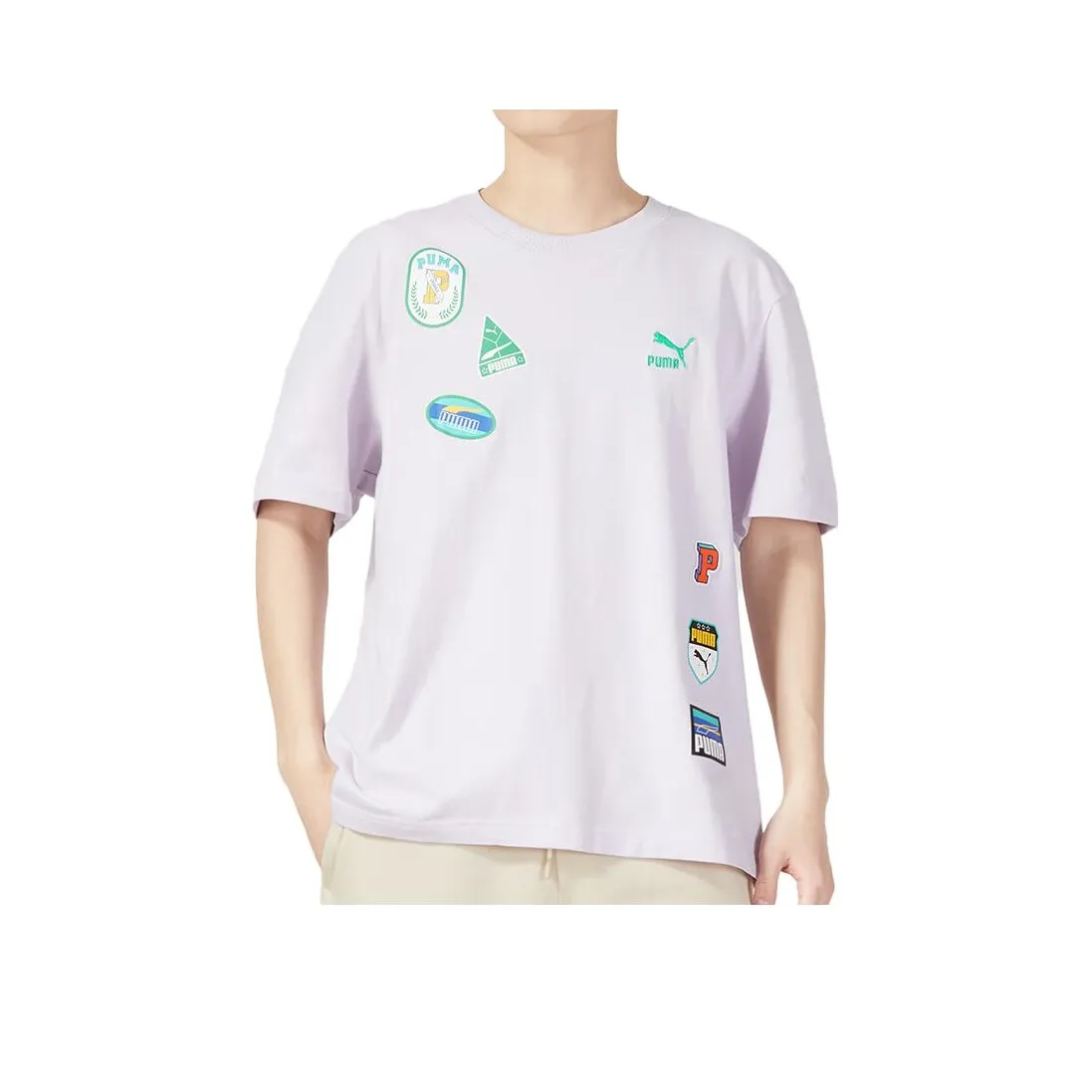 PUMA Светло-фиолетовый Унисекс Футболка