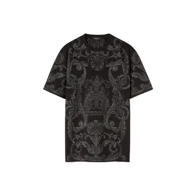 VERSACE Metallic Barocco print T shirt