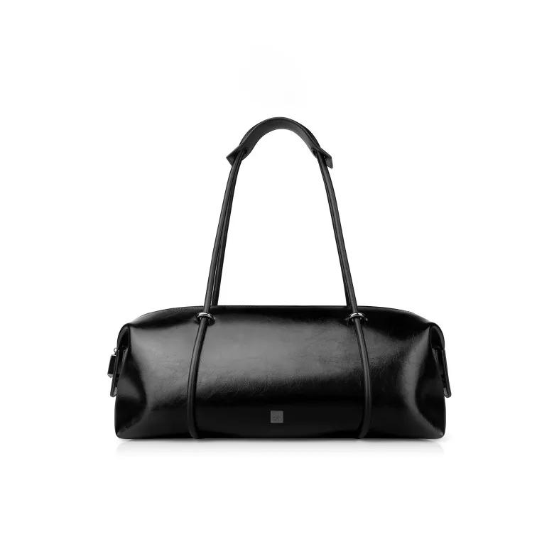 INJOYLIFE Мягкая кожа Бостон Сумка Подушка Сумка Сумка через плечо Женская Черная