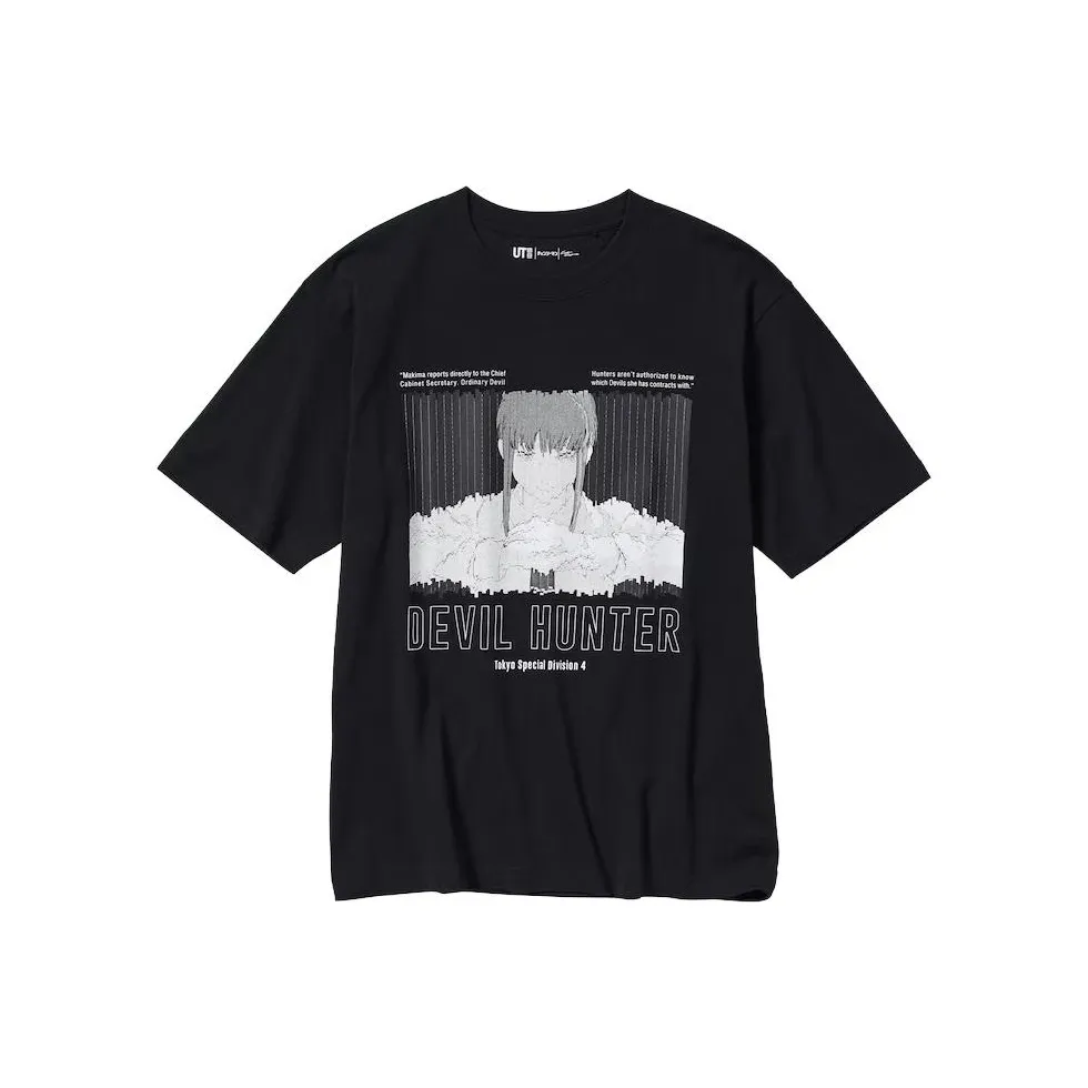 UNIQLO X Chainsaw Man Co branded Series T Shirts Unisex Black
