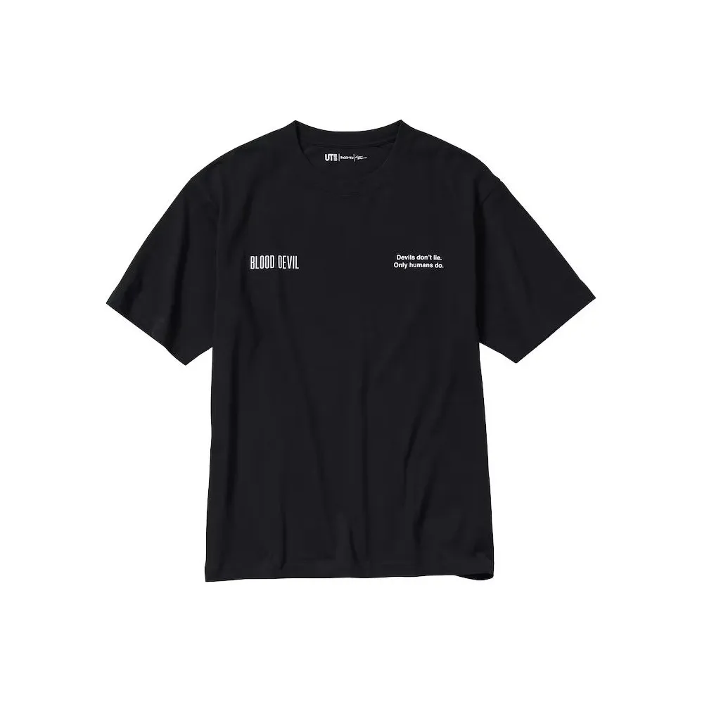 UNIQLO x DIANJUREN LIANMINGKUAN UNIQLO X Человек-бензопила Co Брендированная Серия T Рубашка Унисекс Черный