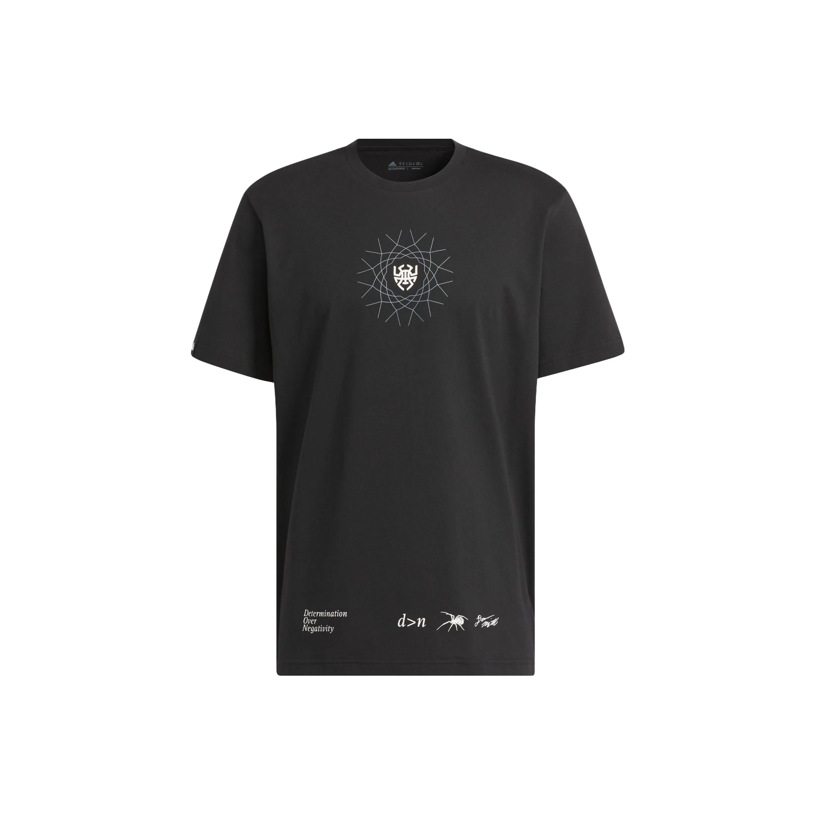 Adidas Set in Sleeve T Shirt Men's Black