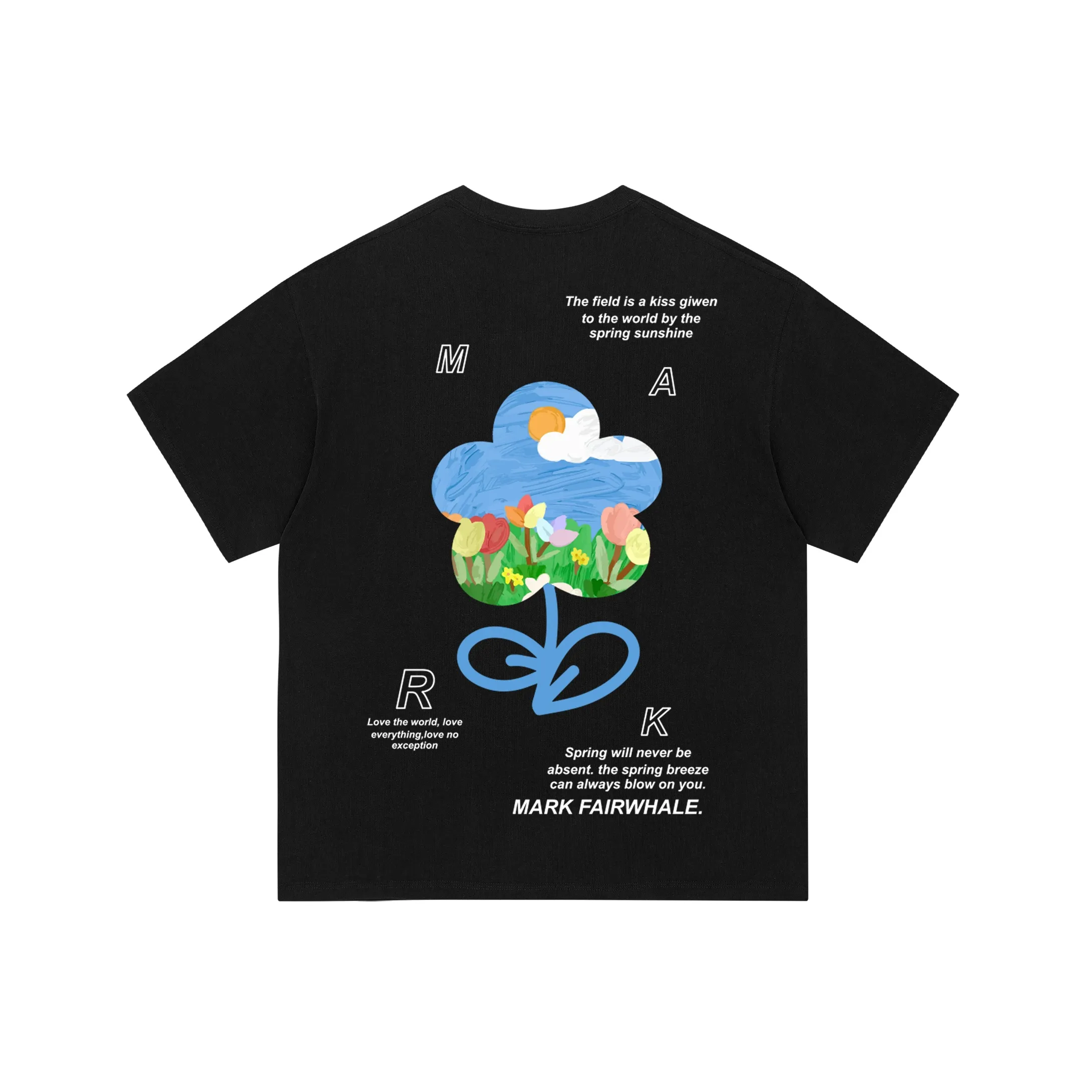 FAIRWHALE Drop Shoulder Sleeve T Shirt Unisex