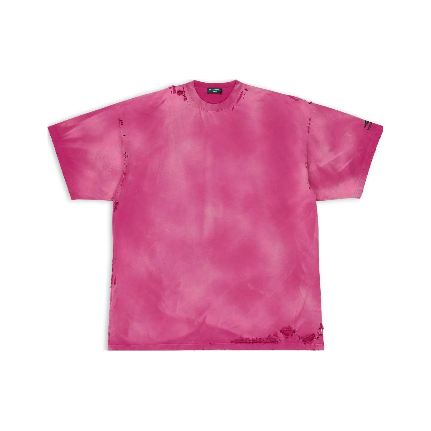 Balenciaga FW22 T-Shirt Loose Fit Unisex Fuchsia Баленсиага FW22 T-Рубашка Свободного кроя Унисекс Фуксия