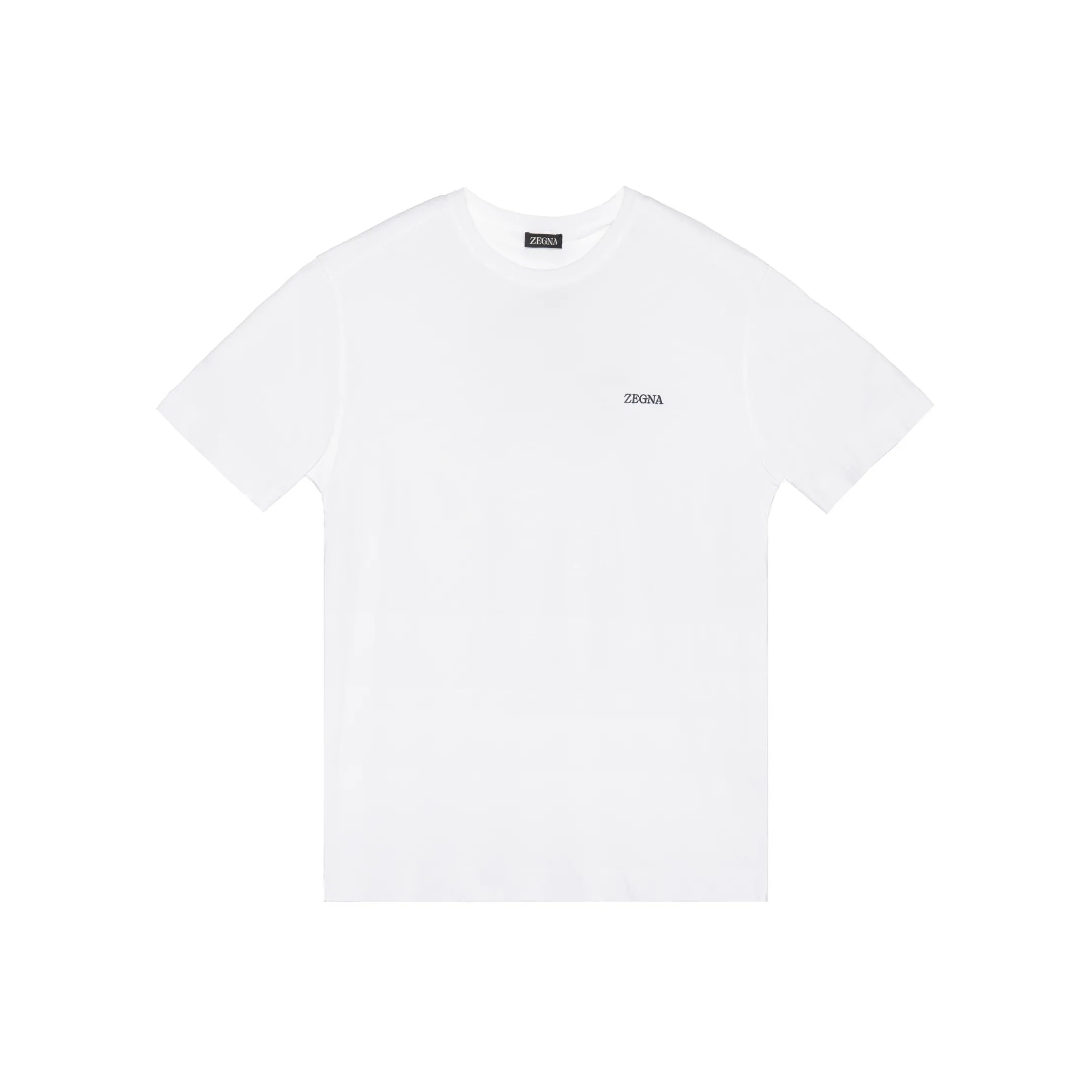 Zegna Logo Embroidered Crewneck T Shirt