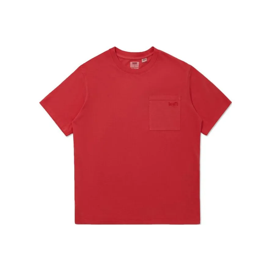 Levis Red Men's T-Shirts Левис Красные Мужские Футболки