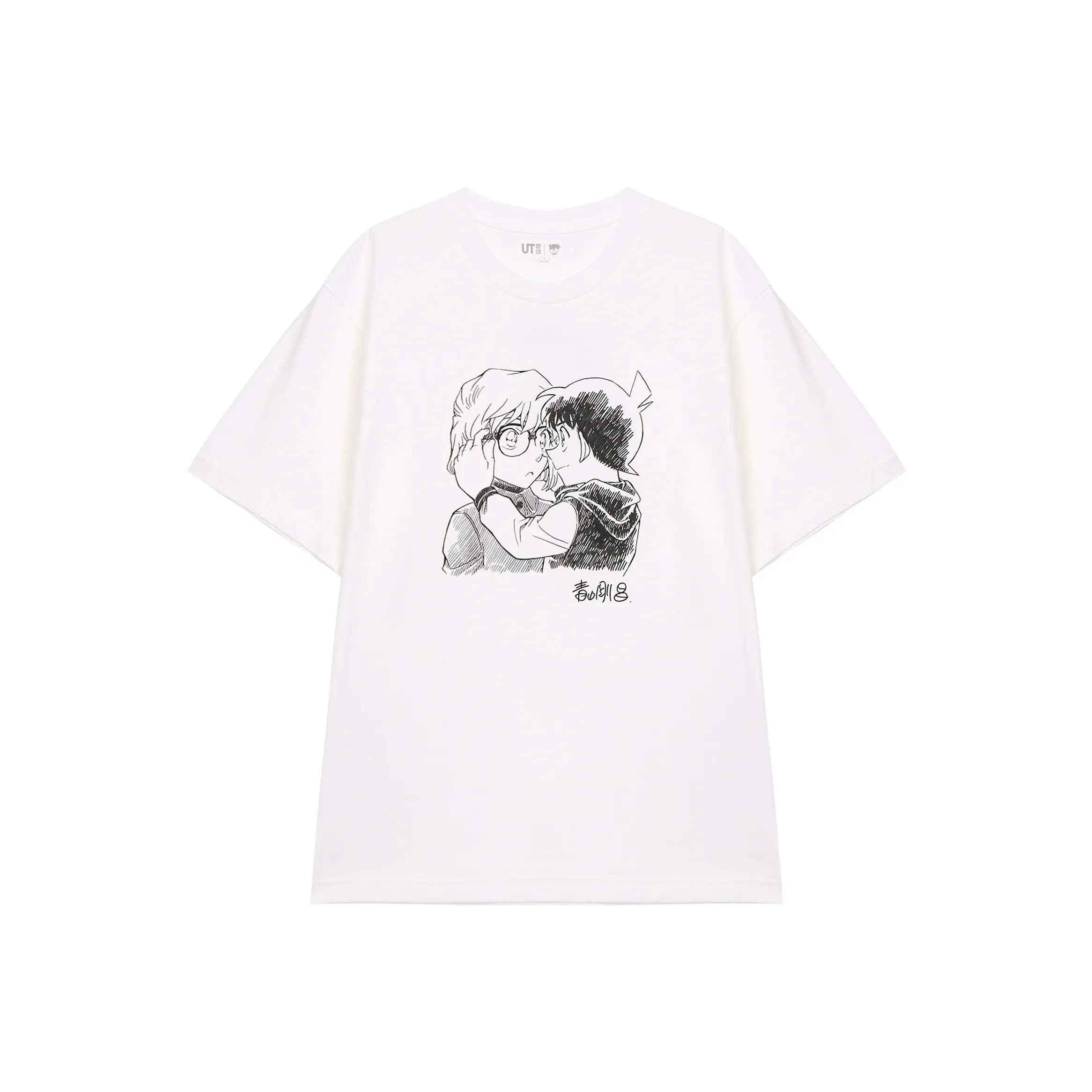 UNIQLO Detective Conan Co branded T Shirts Unisex White