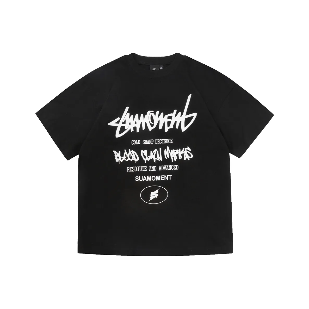 Suamoment Спортивный Повседневный Стиль Тяжелый Короткий Рукав Т-Рубашки Унисекс