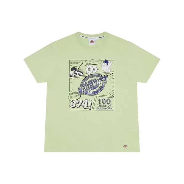 Dickies SS22 Straight T Shirt Men's Green Yellow