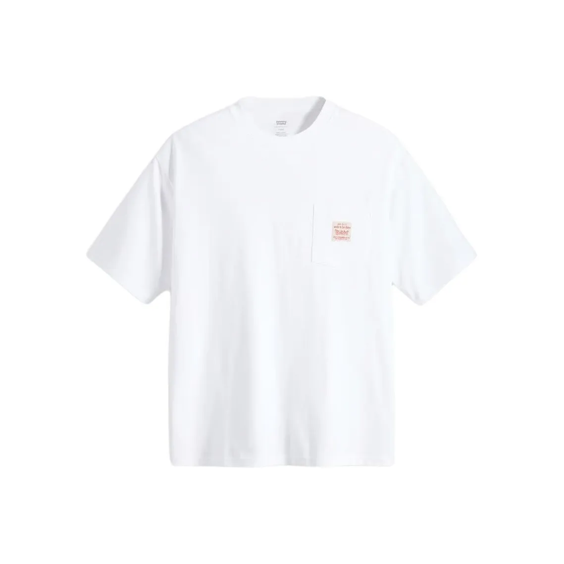 Levi's Короткий рукав рабочая одежда футболка мужская белая