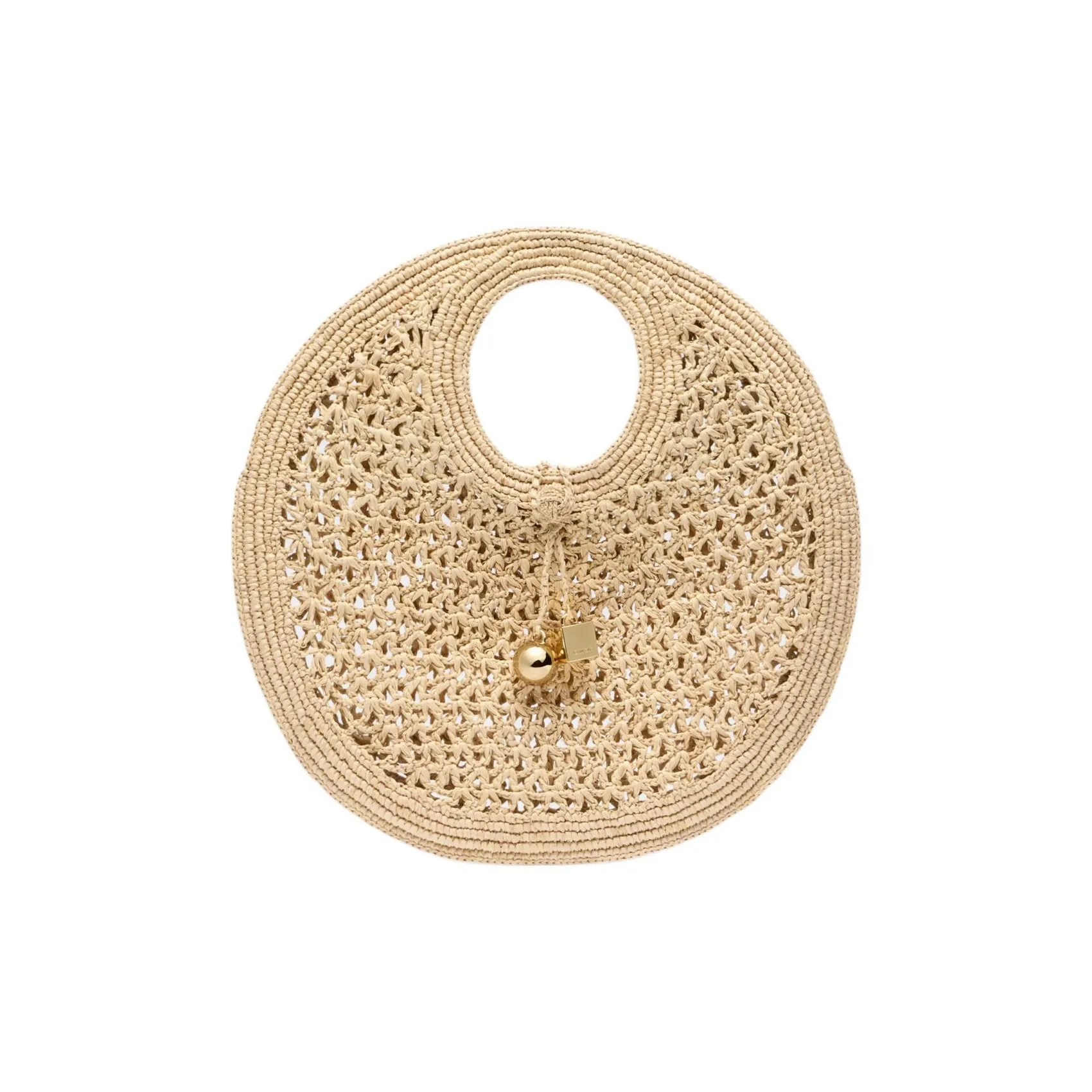 Jacquemus Raffia Basket Handbag Trumpets Women's Beige