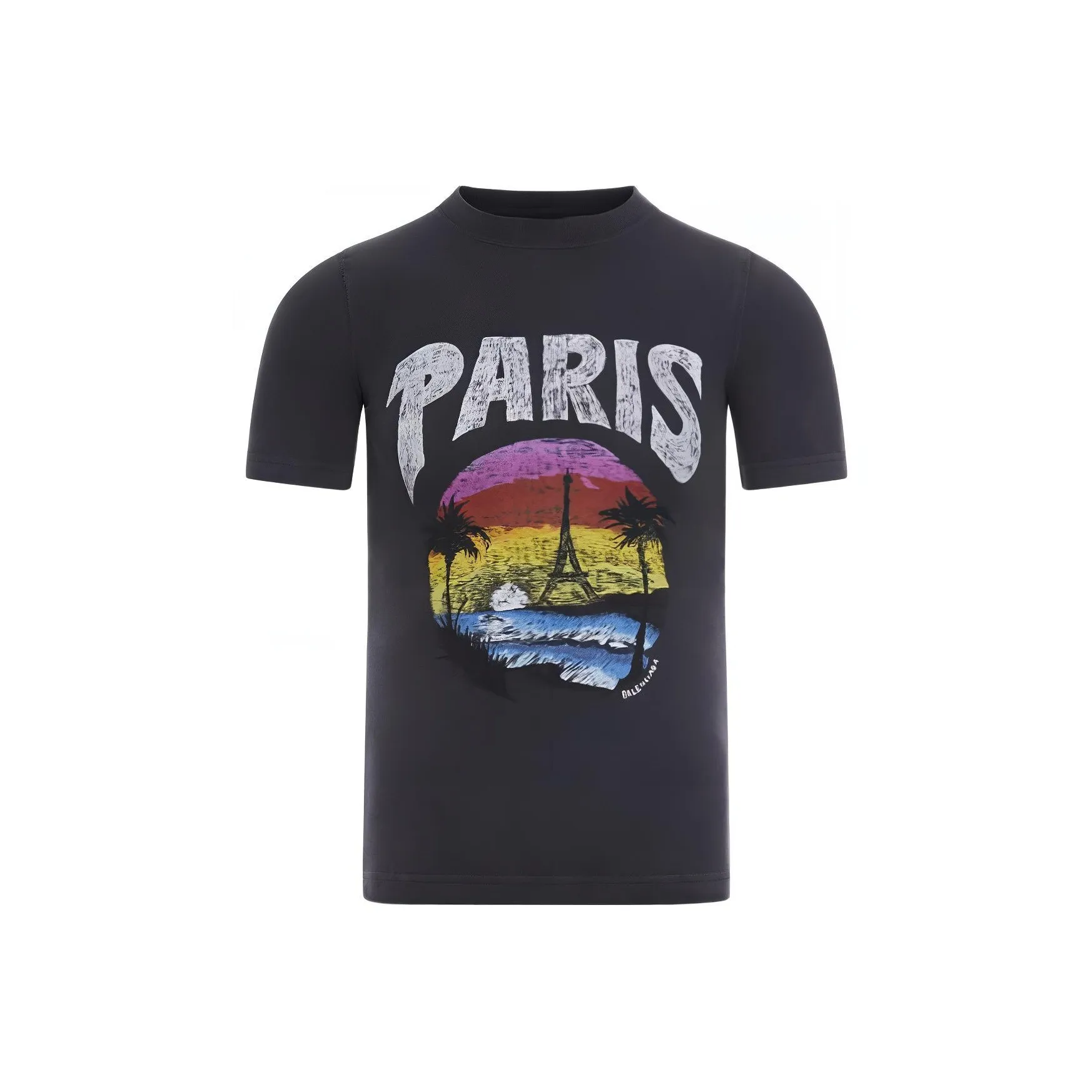 Balenciaga T-Shirt Regular Fit Men's Black