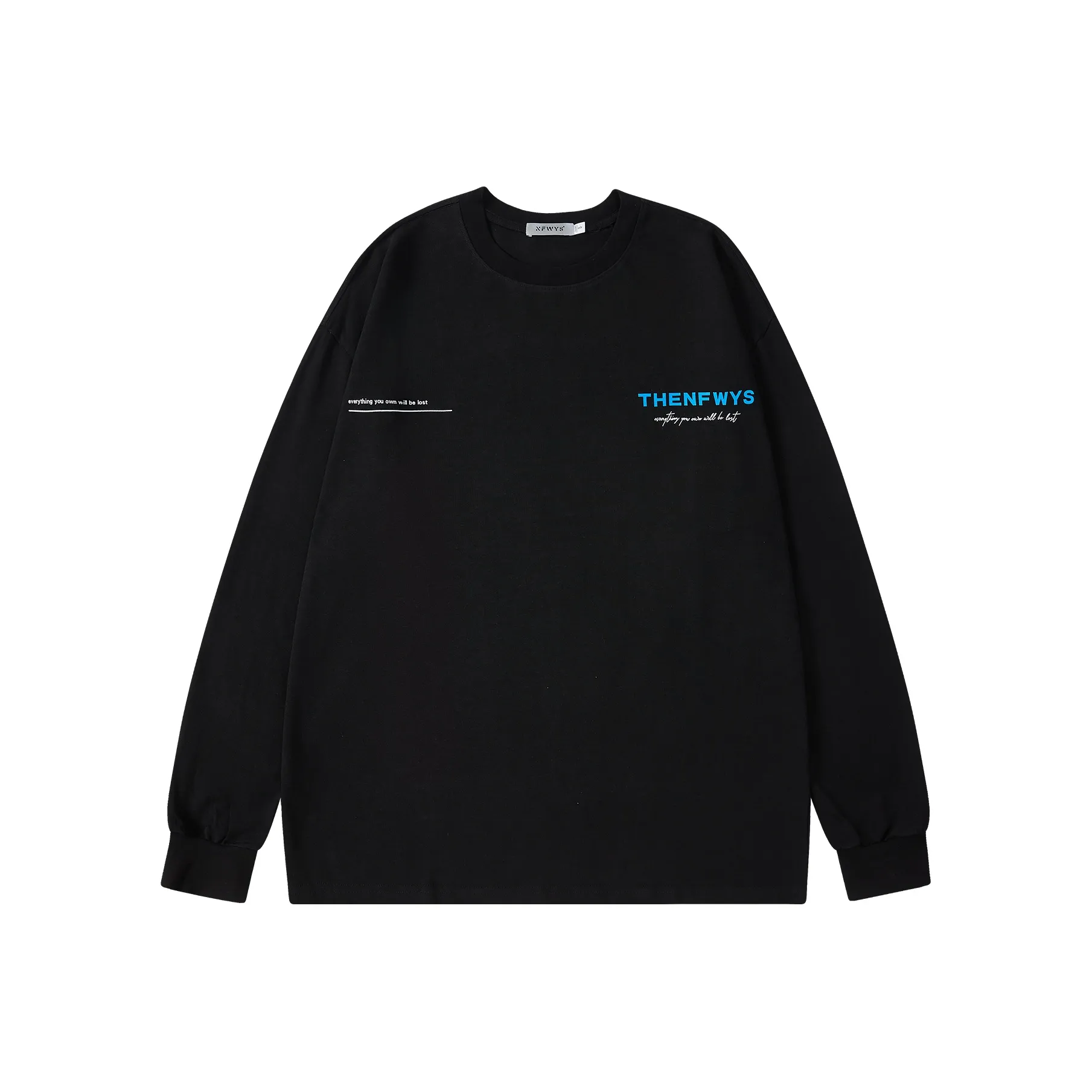 NFWYS Тяжелая Длинная Рукавная Рубашка Унисекс