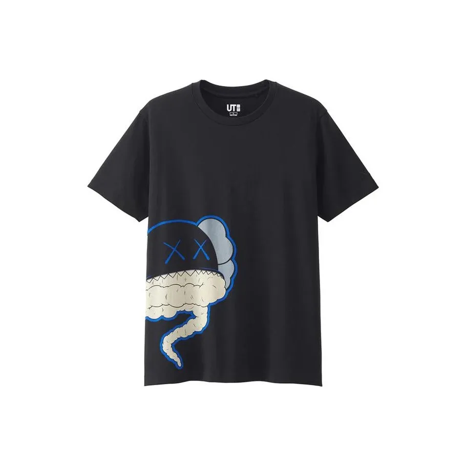 KAWS совместная черная мужская футболка