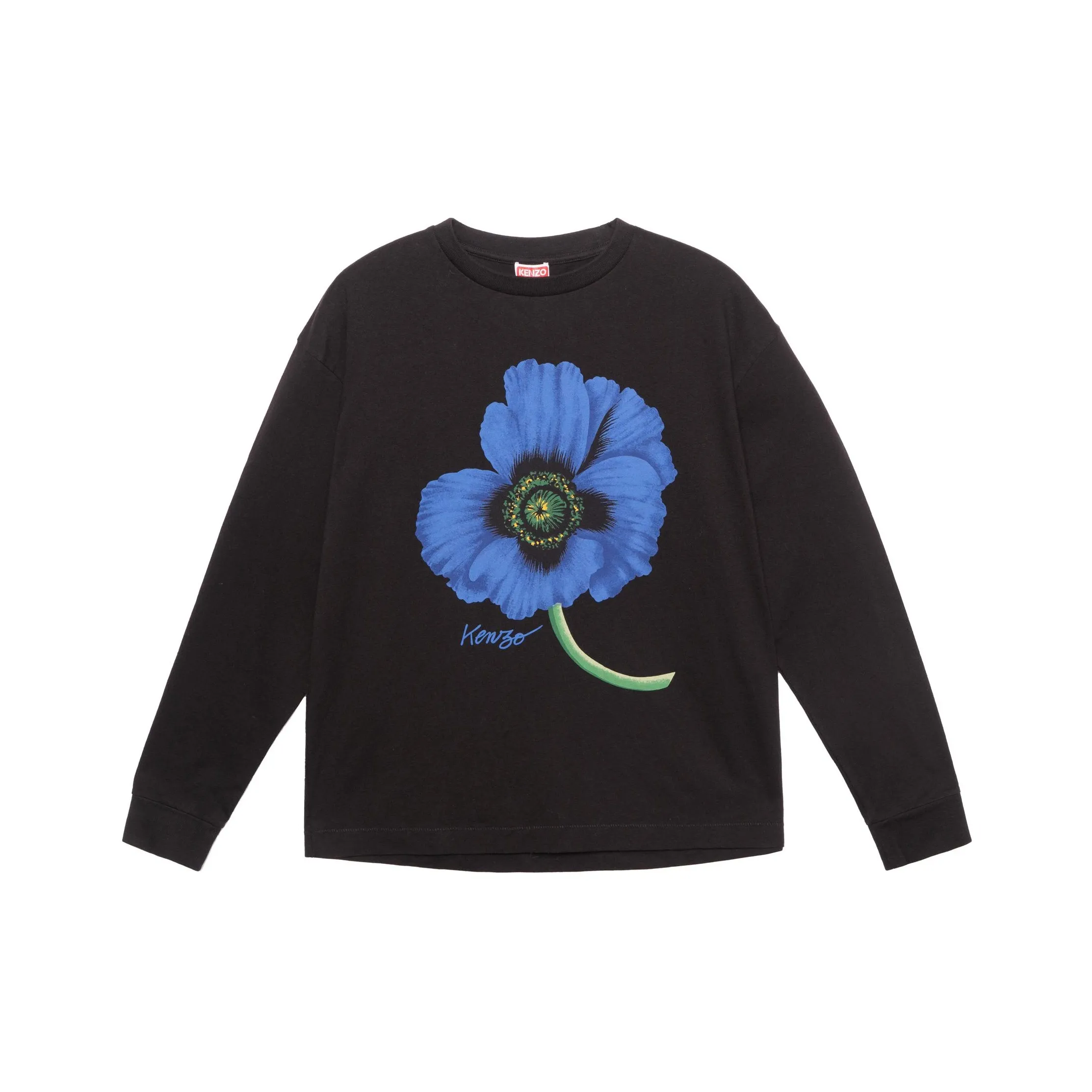 KENZO Poppy Flower Series Черные Мужские T-Рубашки