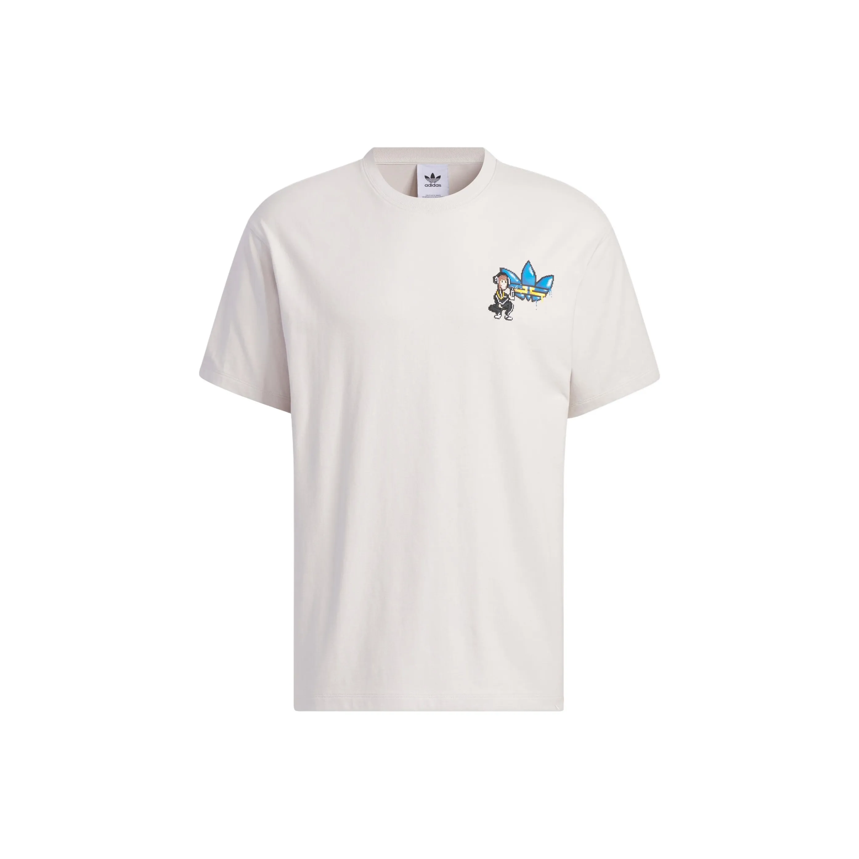 Adidas Originals Monkey Kingdom Drop Shoulder Sleeve T Shirt Unisex Mica Powder
