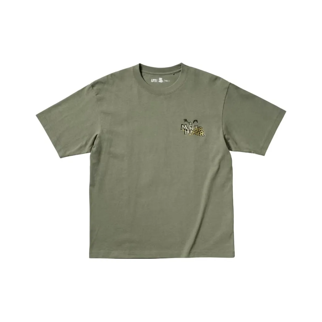 UNIQLO x KOSUKE KAWAMURA Коллаборация X CAPCOM Т-рубашка Унисекс Оливковый