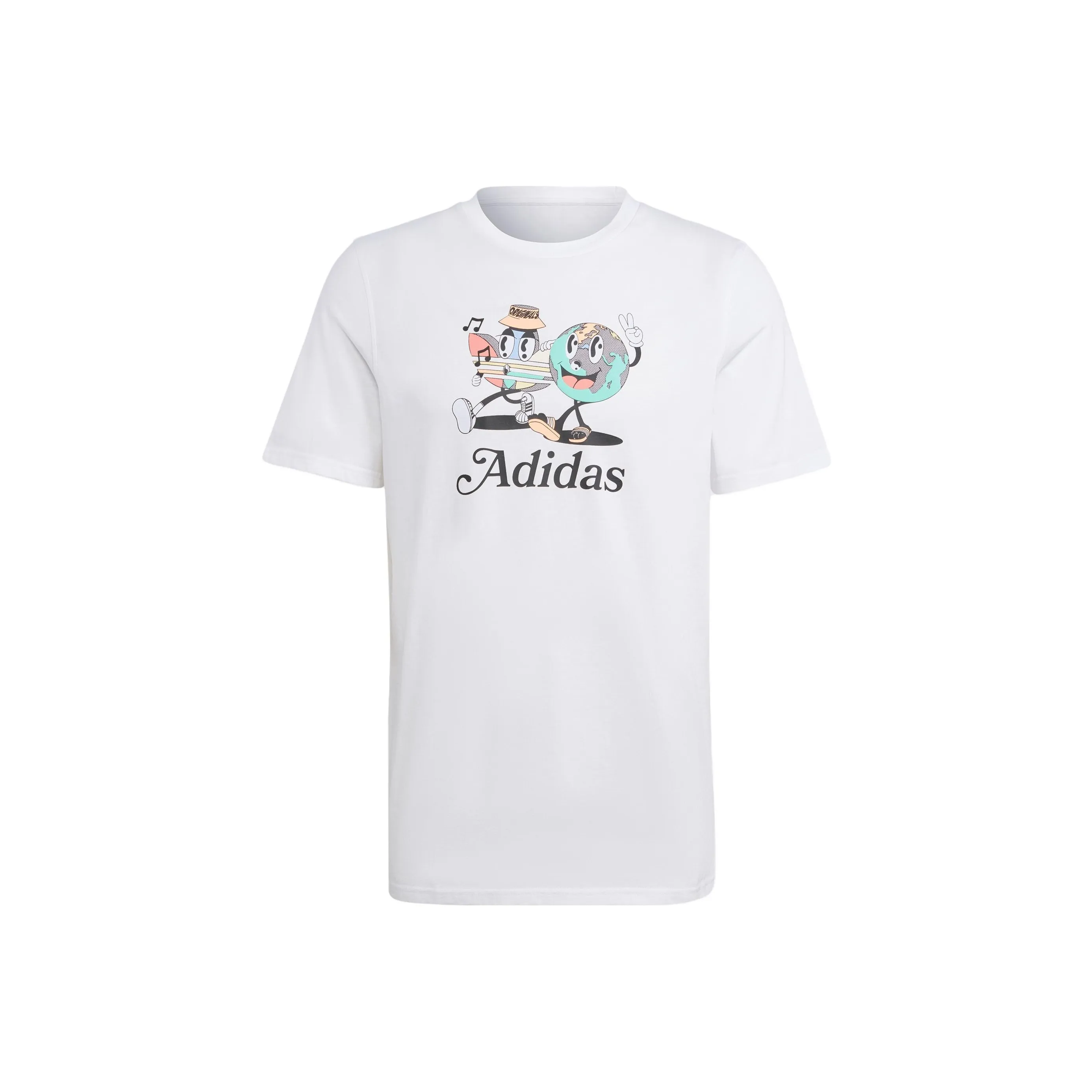 adidas originals Men White Enjoy Summer Graphic Tee