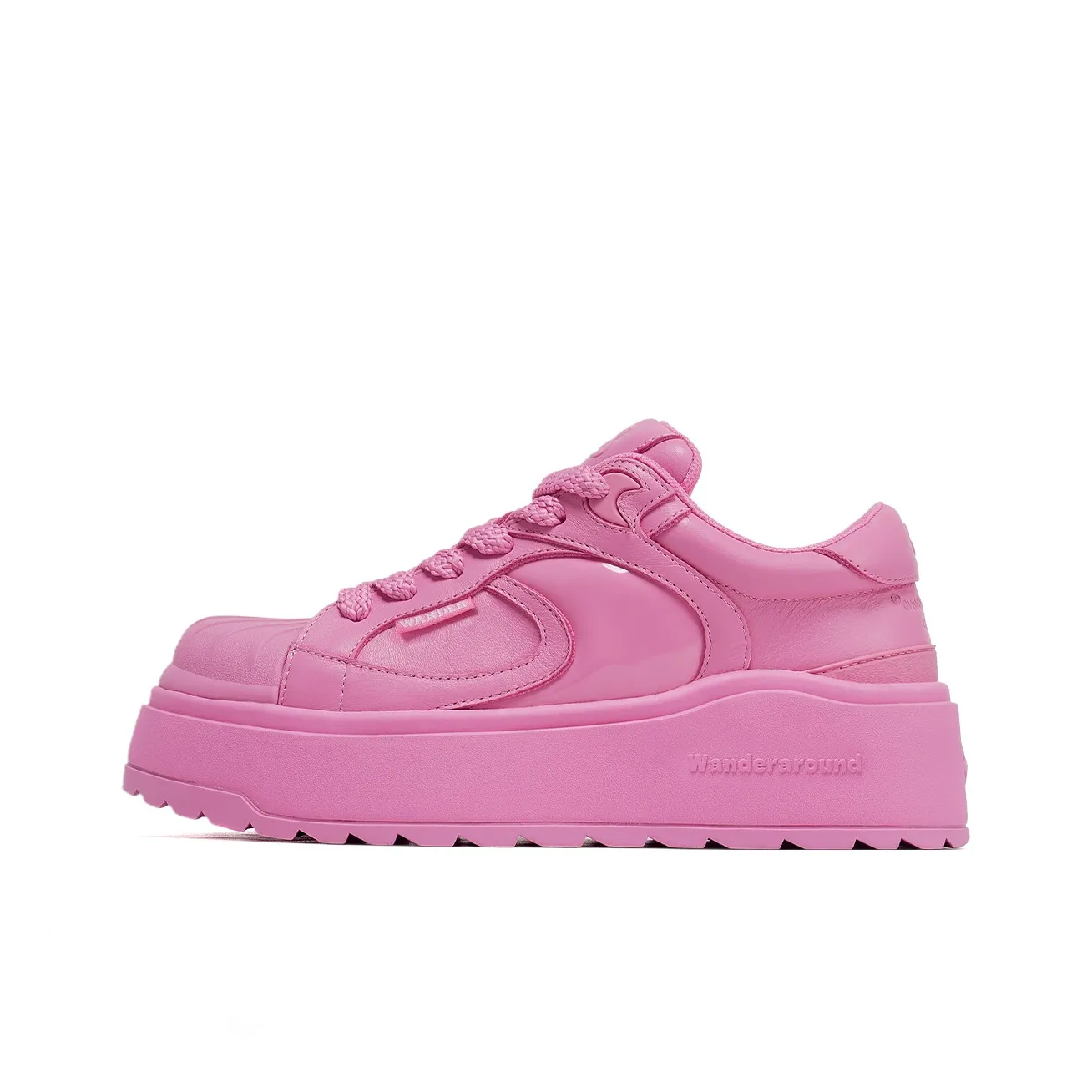 WANDER AROUND Anti Slip Wear Resistant Low Top Skateboard Shoes Unisex Powder Ice Cream