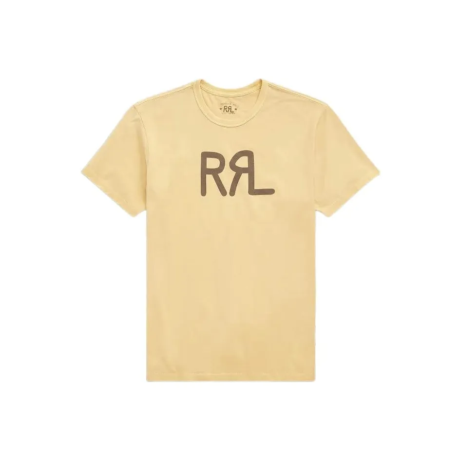 Polo Ralph Lauren RRL RANCH Логотип T-Рубашка Мужская Желтая