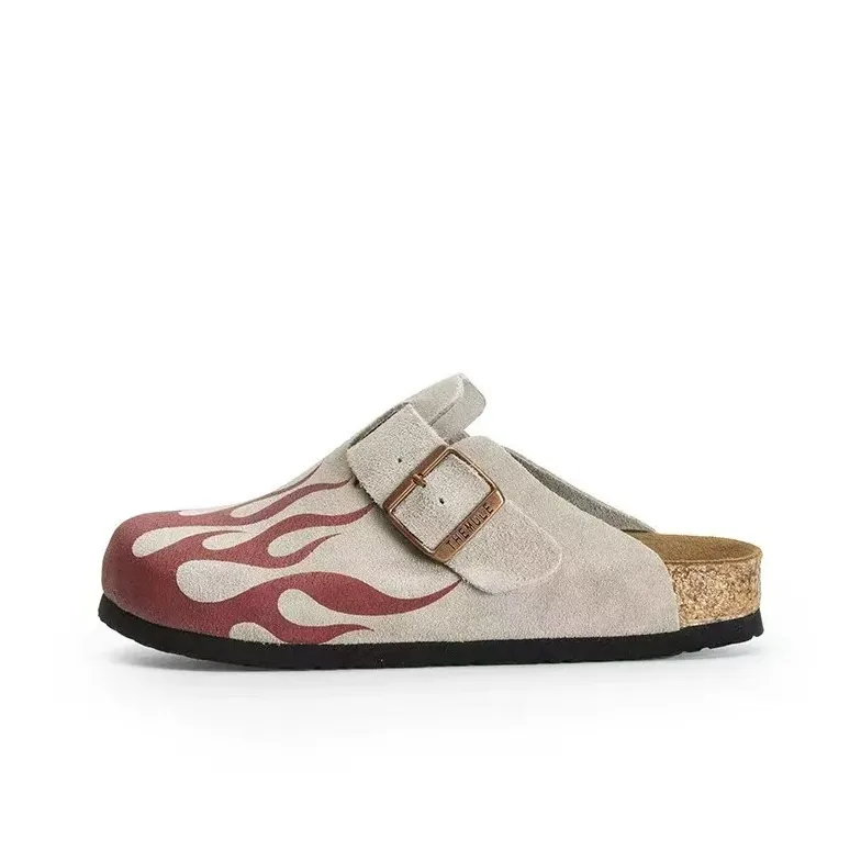 Mr.shang Износостойкие Домашние тапочки Унисекс Пламя Красный