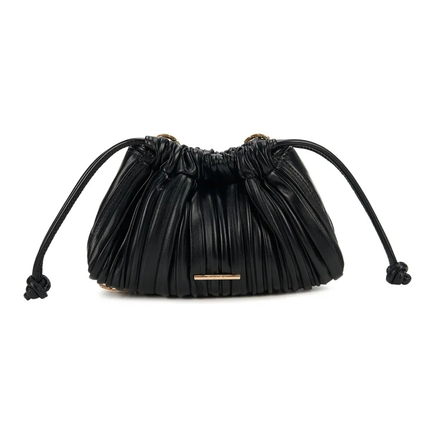 CALVIN KLEIN Synthetic Material Crossbody Bags Medium Size Women's Space Black