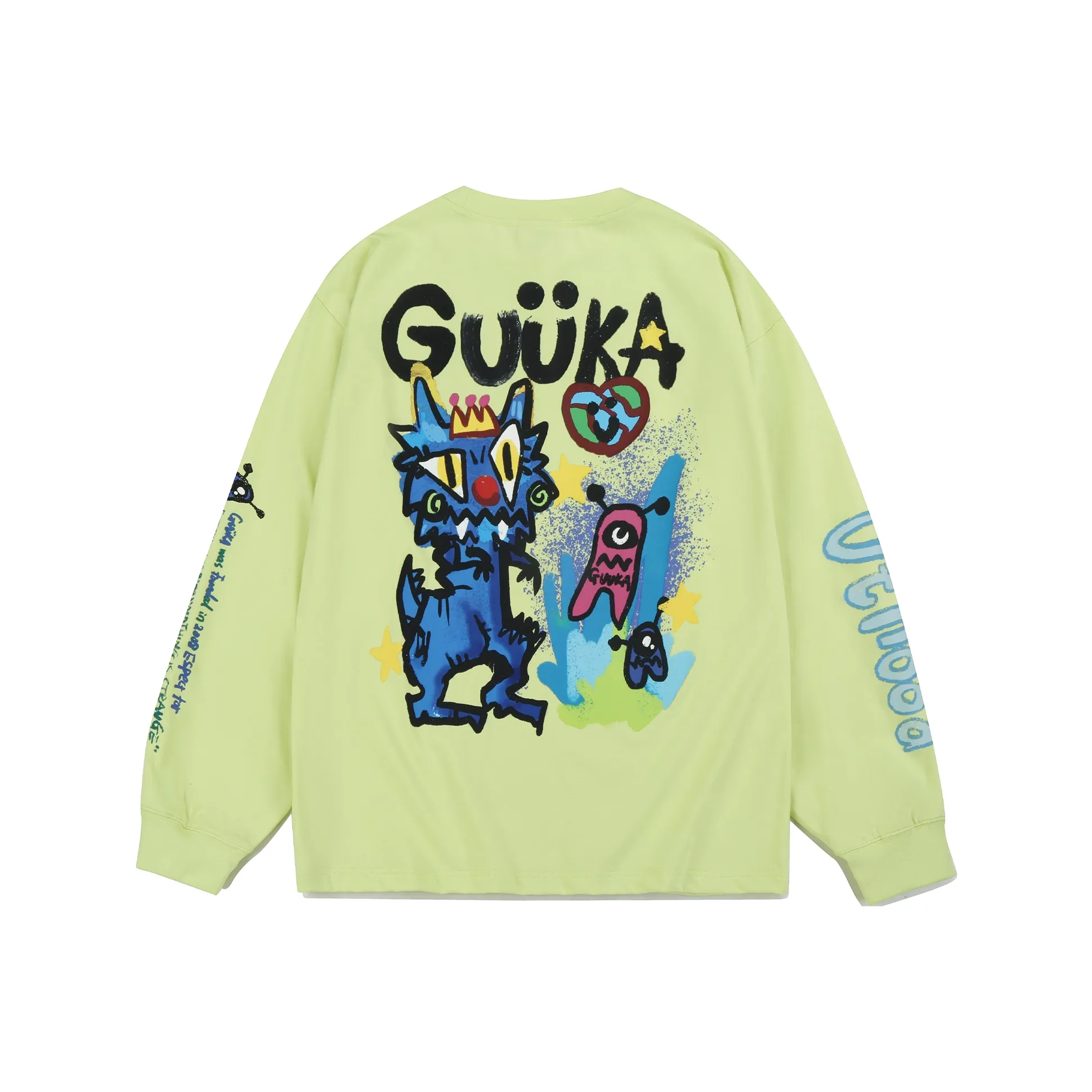 Guuka Long Sleeved T Shirt Unisex Neon Yellow