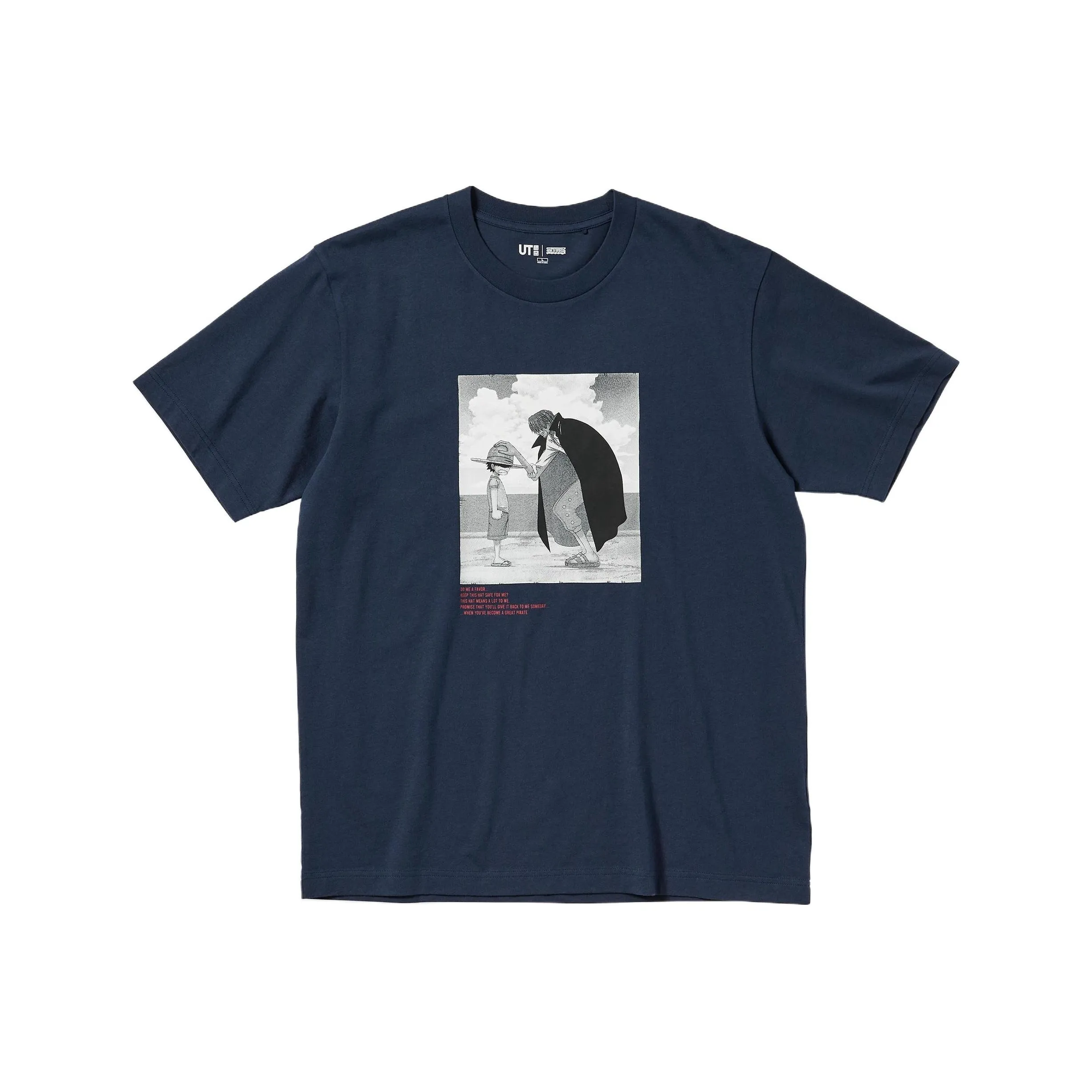 UNIQLO x One Piece Фильм Красный T Рубашка Мужская Морской синий