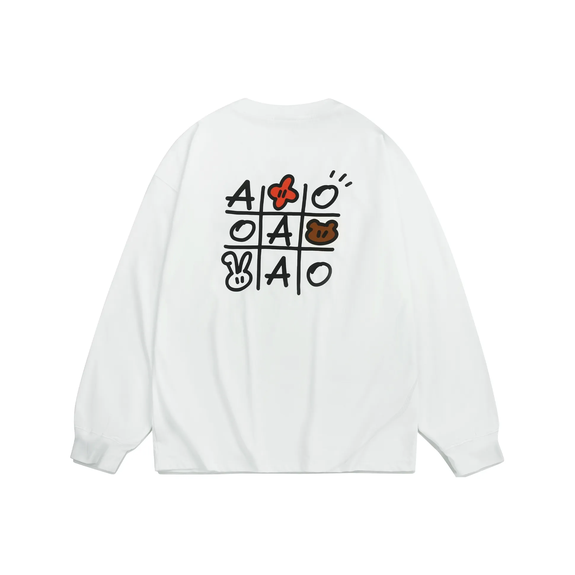Guuka x AGAHO Long Sleeved T Shirts Unisex White