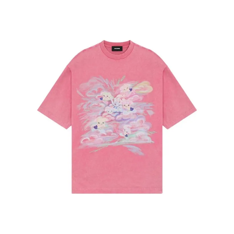 WE11DONE SS24 T Shirt Unisex Pink